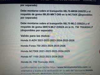 Baúl Moto Honda Original