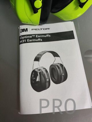 Orejeras de protección, 1 unidad/caja, verde