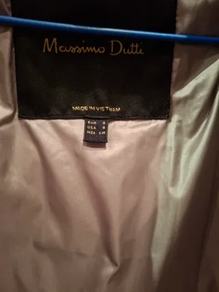 Abrigo de plumas beige mujer