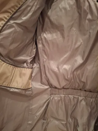 Abrigo de plumas beige mujer