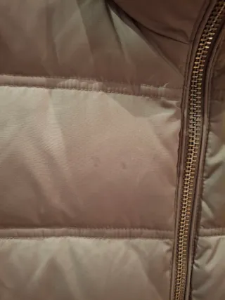 Abrigo de plumas beige mujer