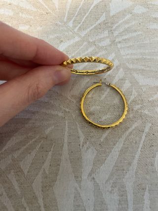 Pendientes aro Guess baño oro