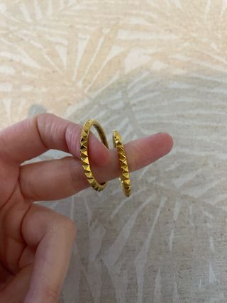 Pendientes aro Guess baño oro