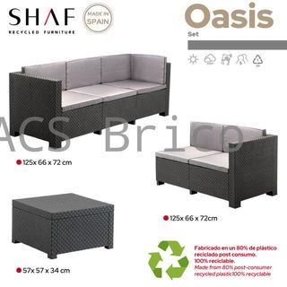 Muebles Jardín Oasis Grafito