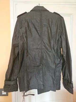 Abrigo gabardina 3/4 gris