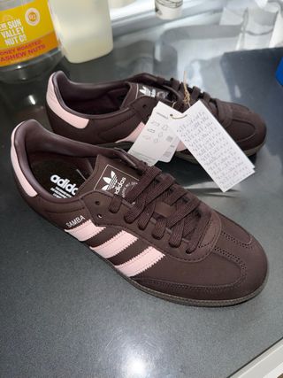 Zapatillas Adidas Samba OG Marrón Rosa Talla 40