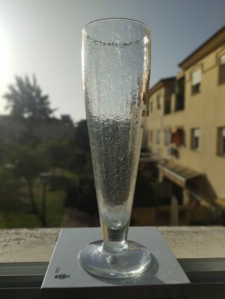 Vaso cerveza Gosser Zwickl craquelado vintage