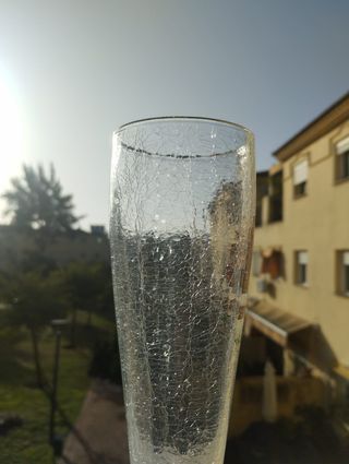 Vaso cerveza Gosser Zwickl craquelado vintage