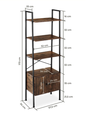 Estantería Industrial Madera y Metal