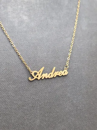 Colgante Andrea Acero Quirúrgico Chapado Oro