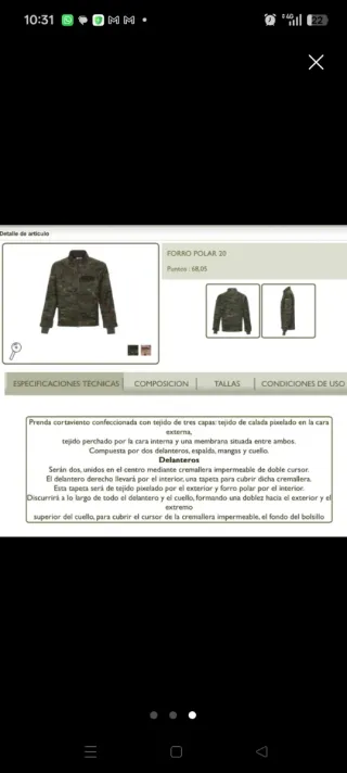 Chaqueta Pixelada Boscoso Polar