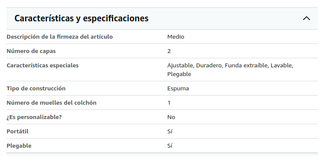 Colchón plegable 120 cm