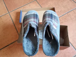 Zapatillas de casa Garzón a cuadros