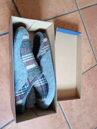 Zapatillas de casa Garzón a cuadros