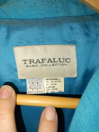 Blazer Mujer Turquesa TRAFALUC