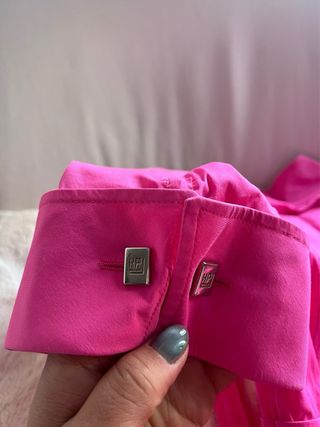 Camisa blusa asiática rosa