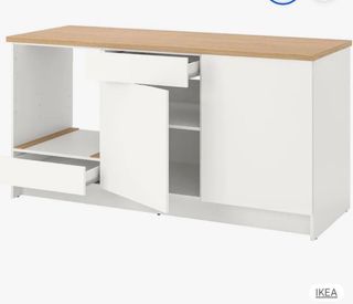 Mueble de cocina IKEA blanco y madera