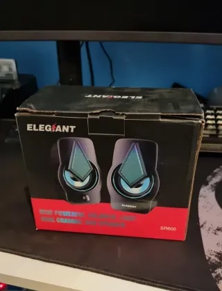 Altavoces escritorio LED USB Negros