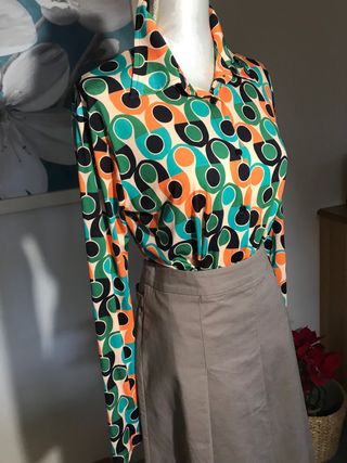 Camisa estampada manga larga