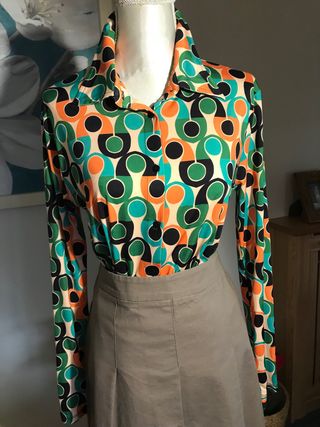 Camisa estampada manga larga