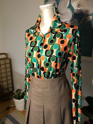 Camisa estampada manga larga