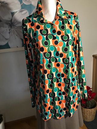 Camisa estampada manga larga