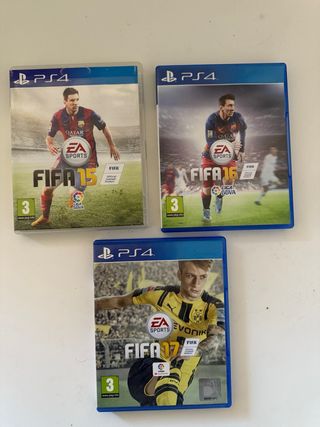 Lote 3 Juegos PS4: FIFA 15, 16, 17