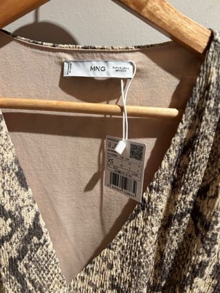 Vestido Mango Talla XS Serpiente