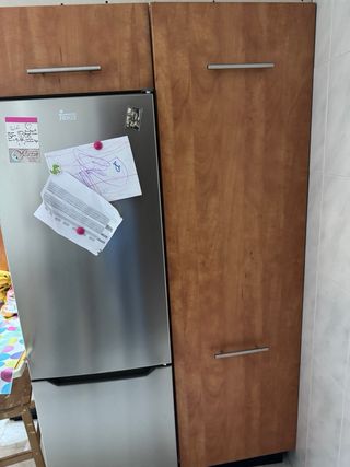 Cocina completa madera y cristal