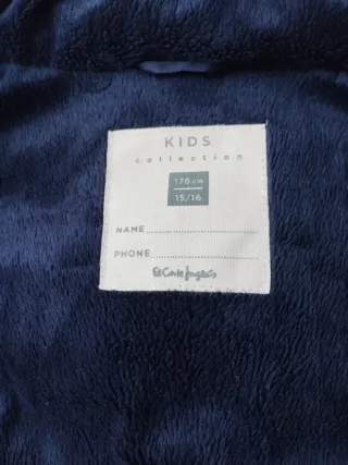 Abrigo plumífero azul niña