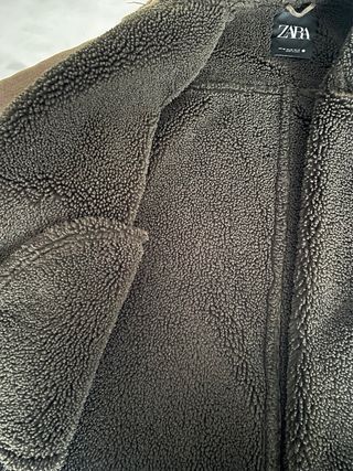 Abrigo borrego Zara marrón chocolate