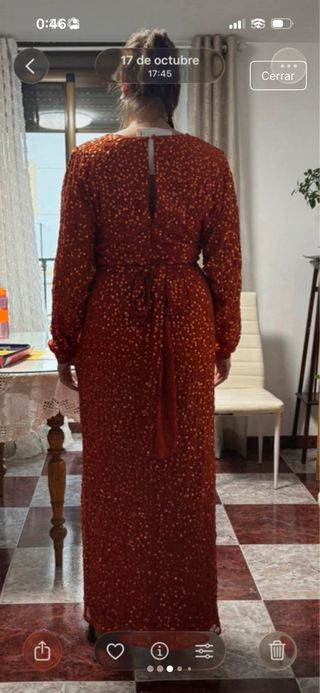 Vestido largo elegante caldera