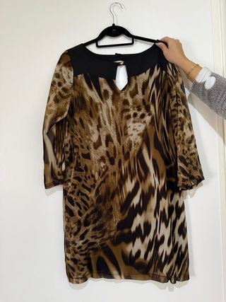 Vestido estampado leopardo