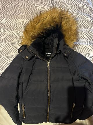 Abrigo Zara Azul Marino Mujer Talla M