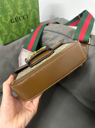 Borsa a spalla Gucci Horsebit 1955 Beige/Marrone