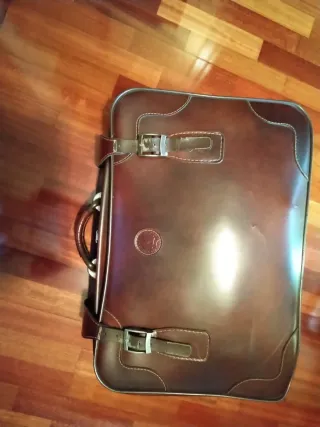 Maleta Vintage Marrón y Azul