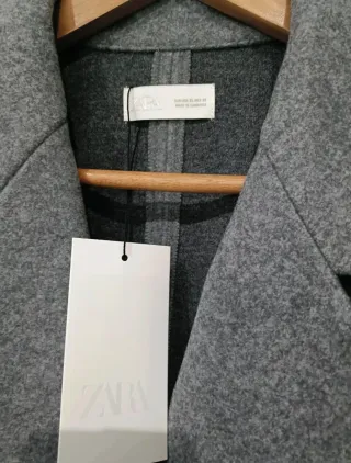 Abrigo Zara paño mujer Talla XL Gris
