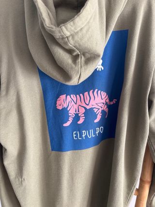 Sudadera El Pulpo verde militar con pulpo