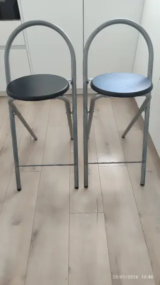 Taburetes de cocina plegables (2 unidades)