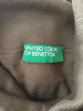 Jersey cuello alto Benetton verde oliva