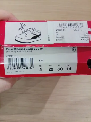 Scarpe Puma bimbo n. 22 originali