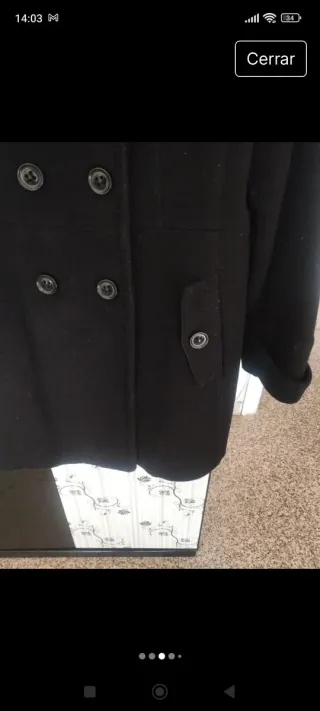 Abrigo paño Formula Joven negro