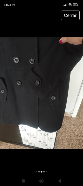 Abrigo paño Formula Joven negro