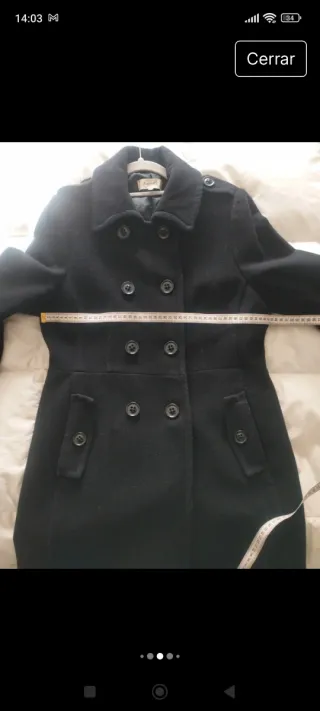 Abrigo paño Formula Joven negro