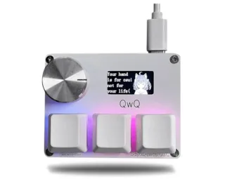 Teclado QwQ con dial y pantalla