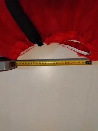 Disfraz adulto tutú rojo con cola