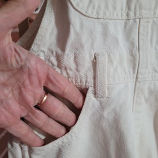 Peto vaquero Pull&Bear roto Talla XS blanco crudo