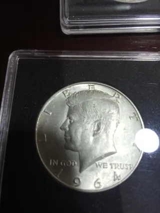 Lote 3 Monedas Plata 1964 Kennedy plata 900