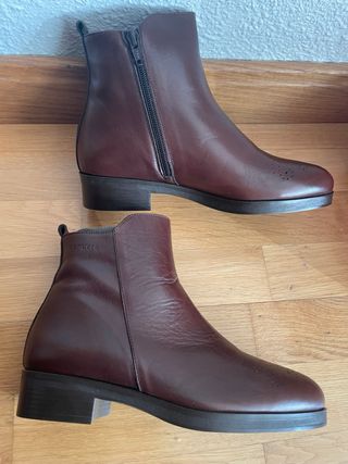 Botines de piel Wonders mujer marrones