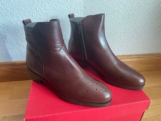 Botines de piel Wonders mujer marrones